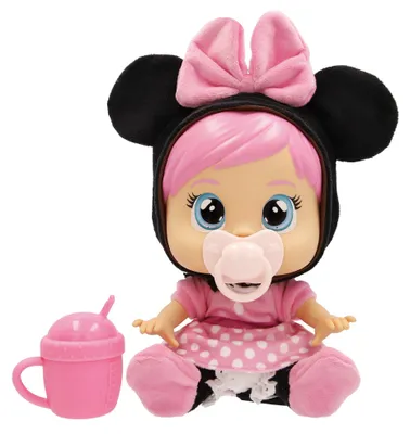 Image de Cry Babies Disney Minnie Baby-Puppe, collection Loving Care, inspirée de Minnie Mouse, encre