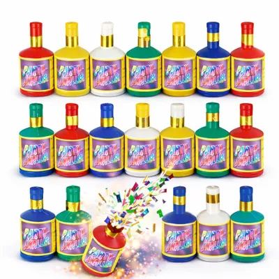 Produktbild von 20er Schampus Popper – Kinder Jugendfeuerwerk Silvester 2026 - BUNT