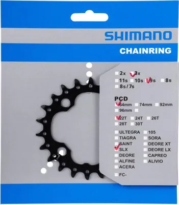 Produktbild von SHIMANO Deore, reťazový krúžok, čierny, FC-M617, SH-Y1KF22000