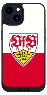 Produktbild von NIVOCASE Handyhülle für Apple iPhone 14  Hülle NIVOpure Case Schwarz Logo Offizielles Lizenzprodukt VfB Stuttgart