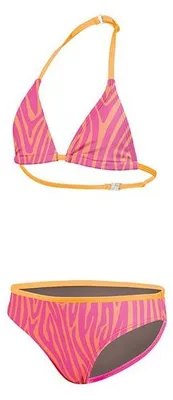Produktbild von Beco Zebra Vibes Triangel-Bikini für Mädchen | Rosa/Orange - 176