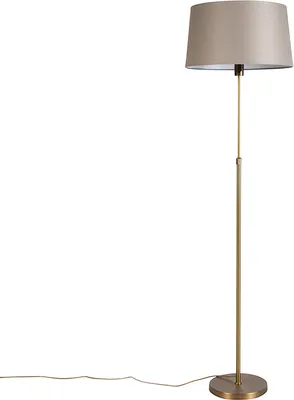Produktbild von Bronze Stehleuchte mit Leinenschirm Taupe Verstellbar 45 cm Parte