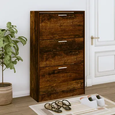 Produktbild von "im  " Schuhschrank Räuchereiche 63x24x103 cm Holzwerkstoff - Schuhregale CC15382