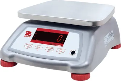 Produktbild von Küchenwaage wasserfest, Kapazität 3 kg, Teilung 1 g, Abmessung 256 x 280 x 121 mm (BxTxH)