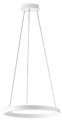 Productafbeelding van Criseide S/G Witte hanglamp – Geïntegreerde LED 80W, 4300 lm, 3000K, dimbaar, dubbele lichtuitstraling, aluminium en siliconen – Gealuce
