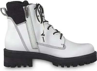 Produktbild von Tamaris Damenstiefel aus weißem Leder mit Reißverschluss 39