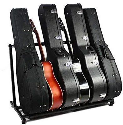 Produktbild von Gitarrenstandaard für fünf Instrumente mit sparsamem Design