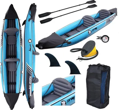 Immagine prodotto di ZRAY Roatan kayak da turismo per 2 persone con 2 pagaie 376 x 77 cm
