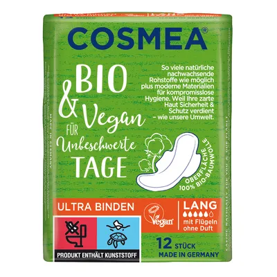Produktbild von Pelz Cosmea BIO Lang mit Flügeln 12 Stk