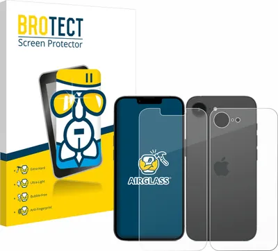 Produktbild von BROTECT Schutzglas für Apple iPhone 16e / 17e Schutzfolie Panzer Folie Glas Display Schutz klar