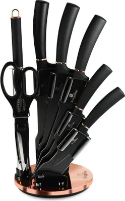 Produktbild von Berlinger Haus Messer Set Bh-2421 Schwarz Rose Im Ständer