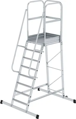 Produktbild von MUNK Podesttreppe einseitig begehbar fahrbar 8 Stufen