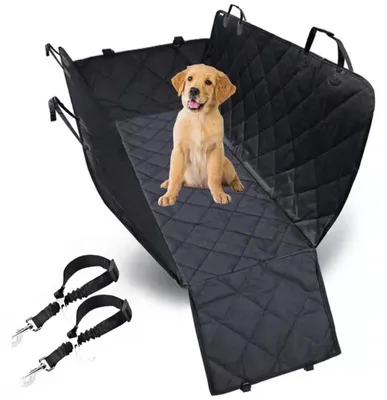Produktbild von Hunde-Autodecke Rücksitz und Kofferraum - Wasserdicht und Rutschfest - Schwarz