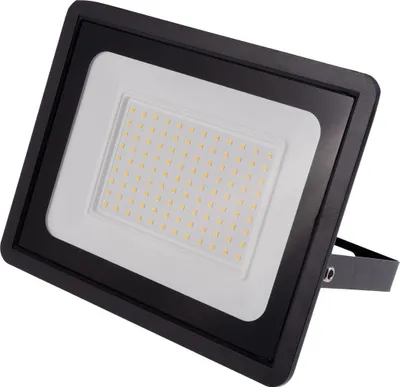 Obrázek produktu pro T-LED Černý LED reflektor 100W Economy Barva světla: Teplá bílá 103013