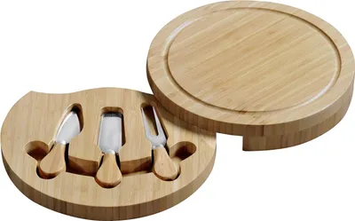 Image de KESPER Planche à découper le fromage avec couverts en bambou