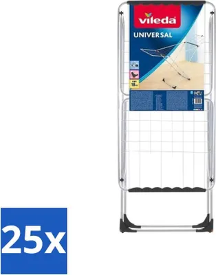 Productafbeelding van Vileda Universal - Wasrek - X-voet - 18 meter drooglengte - Voordeelverpakking - 25 stuks