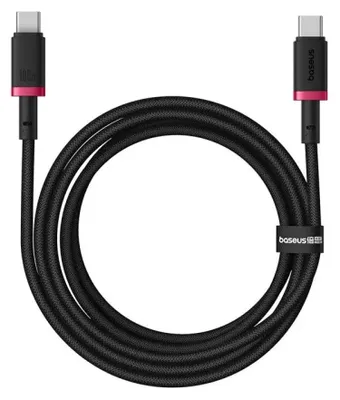 Zdjęcie produktu dla Szybki kabel ładujący Baseus Dura Type C do Type C 100 W 2 m Czarny, Czerwony