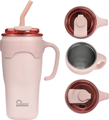Obrázok produktu pre Majestic Sport Jelly Thermobecher mit Strohhalm 650 ml rosa.