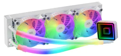 Produktbild von Mars Gaming MLULTRA360W, All-in-One-Flüssigkeitskühler, 12 cm, Weiß