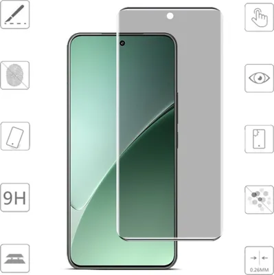 Obrázok produktu pre Ochranná fólia z tvrdeného skla 1x 4D Privacy Display Full Curved H9 pre Xiaomi 15 Pro / 15 Ultra