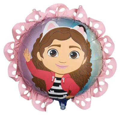 Zdjęcie produktu dla PartyDeco FB317, Zabawka - balon, Folia, Wielobarwny, Obraz, Okrągły, Dziewczyna
