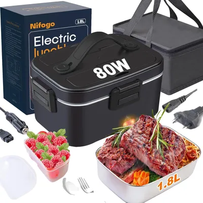 Image de Boîte à lunch électrique, portable, capacité 1,8 l, noir