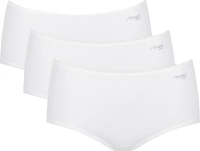 Produktbild von sloggi Damen Midislip 3-Pack Pure Comfort Midi - WHITE - Größe L