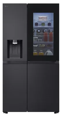 Produktbild von LG InstaView GSXE91EVAD Side-by-Side Kühlkombination Freistehend 628 l D Schwarz