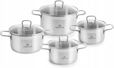 Produktbild von Famanu Kochtopfset 4-teilig - Dreischichtboden, induktionsgeeignet, universell einsetzbar - 24 cm