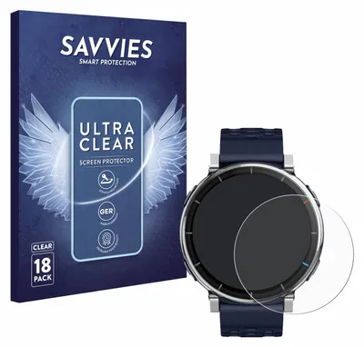 Produktbild von 18x Für Amazfit Active 3 Premium Schutzfolie Savvies Displayschutz Display Schutz Folie Klar Transparent