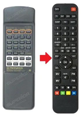 Produktbild von Ersatz Fernbedienung Pioneer A-307R | A-404R | A-405R