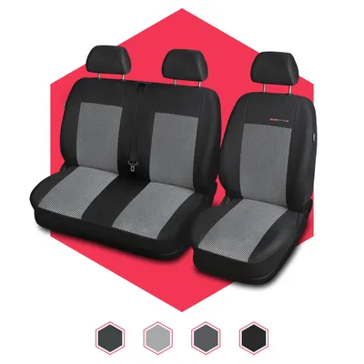 Produktbild von Autositzbezüge Universal Schonbezüge PKW Auto Transporter 1+2 BUS Polyester Grau