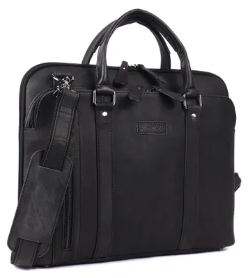 Produktbild von Benthill Laptoptasche Echt-Leder I Leder Umhängetasche für Laptop I Aktentasche für Notebook I Damen und Herren Tasche I Notebooktasche