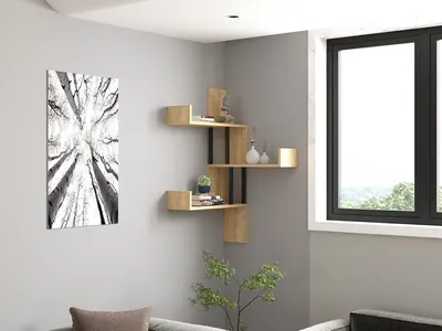 Zdjęcie produktu dla Skye Decor, Bombe - Sapphire Oak, półka ścienna, dąb szafirowy, 100% PŁYTA POWLEKANA MELAMINĄ, 105 x 20 x 60 cm