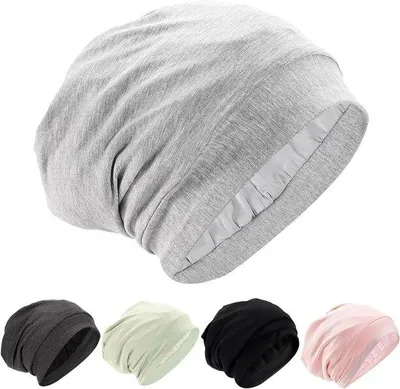 Imagen del producto de Gorro de seda gris para cabello largo