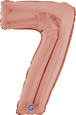 Produktbild von Riesenzahl Folienballon 26"/66cm | Rosegold Zahl: 7