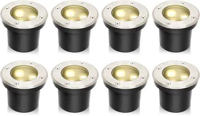 Obrázek produktu pro Základní LED bodová svítidla pro venkovní použití – kulatá – 3 W – 300 lumenů – teplá bílá – vodotěsná – pro venkovní použití
