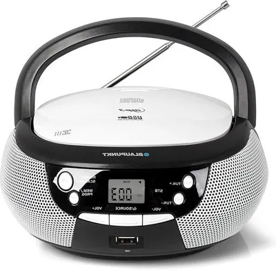 Obrázek produktu pro Dětský CD přehrávač s FM rádiem, USB, černý, 26 W