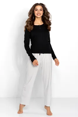 Zdjęcie produktu dla Piżama Naomi Black-Ecru, M