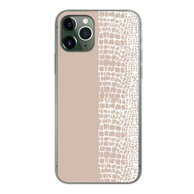 Produktbild von MuchoWow® Handyhülle Schutzhülle Hülle für iPhone 11 Pro Schlange - Design - Rosa Silikon Softcase Handy Hülle - Handy