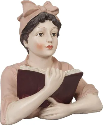 Obrázek produktu pro Clayre & Eef Figurka ženy 16x11x19 cm Béžová růžová Polyresin