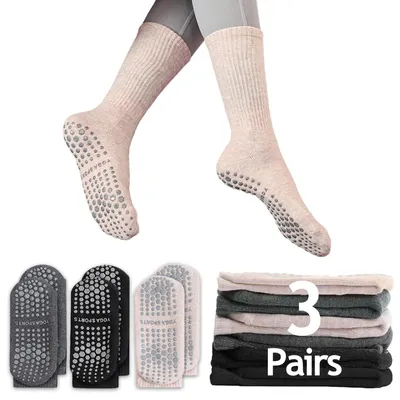 Produktbild von Rutschfeste Yoga-Socken für Damen, erhältlich in 3 Farben