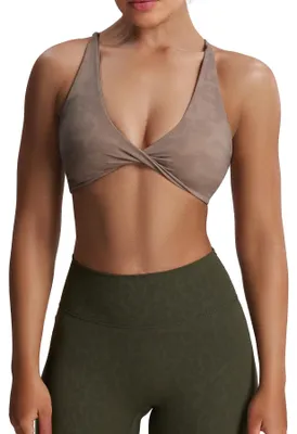 Produktbild von Aoxjox Damen Workout Sport BHS Fitness Rückenfrei Gepolstert Sienna Low Impact B