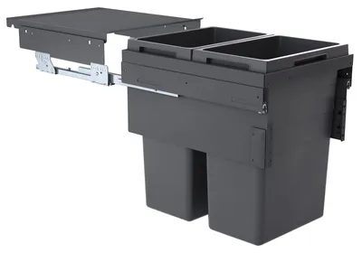 Image de Collecteur de déchets Hailo 3619731 CE Slide Euro-Cargo 2x 38 litres