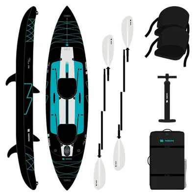 Image de Neon Flux 390 - Canoë-kayak gonflable 2 places de randonnée 390x90 cm