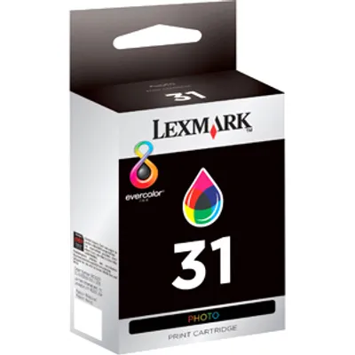 Produktbild von Lexmark #31 /Photo Color Print Cartridge, Schwarz, 98 x 70 x 38 mm, Tintenstrahl