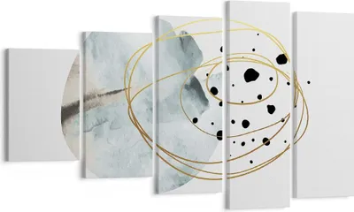 Produktbild von Bild auf Leinwand - Leinwandbild - 5 Teile - Modern Abstraktion Flecken - 100x60cm - Wand Bild - Wanddeko - Wandbilder - Leinwanddruck - Bilder - Wanddekoration - Leinwand bilder - EG100x60-4782