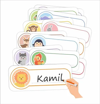 Immagine prodotto di Etichette per spogliatoio + colla - Animali 04 30pz