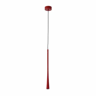 Productafbeelding van STAB LED hanglamp, 7W, 2700K, 595 lm, rode aluminium buisvormige lamp, diameter 32 mm, met 100 cm kabel