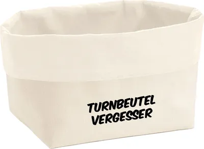 Produktbild von Huuraa Organizer Turnbeutelvergesser Schriftzug 8 Liter Large Canvas Baumwolle Utensilo Geschenkidee